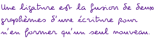 Texte avec ligatures